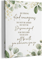 HIWX Christian Inspirational Wall Decor, Be Strong and Courageous Bible Verses by HIWX