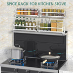 LUCYCAZ 4 Pack Wall Mounted Spice Rack - Image 9