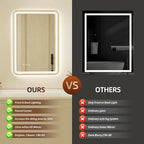 24x32 Inch Gold Framed LED Bathroom Mirror - Image 6