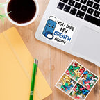 YAZMEEN 20 Pcs Cute Blue Inhaler Stickers You Take My Breath Away Stickers for Lung Respiratory Therapist Nurse Doctor Student Appreciation Gifts Decals for Waterbottle Notebook Phone（Size 2.5''）
