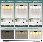 Ascher Bathroom Light Fixtures, 4-Light Vanity Light Over Mirror, Wall Lamp - Image 7