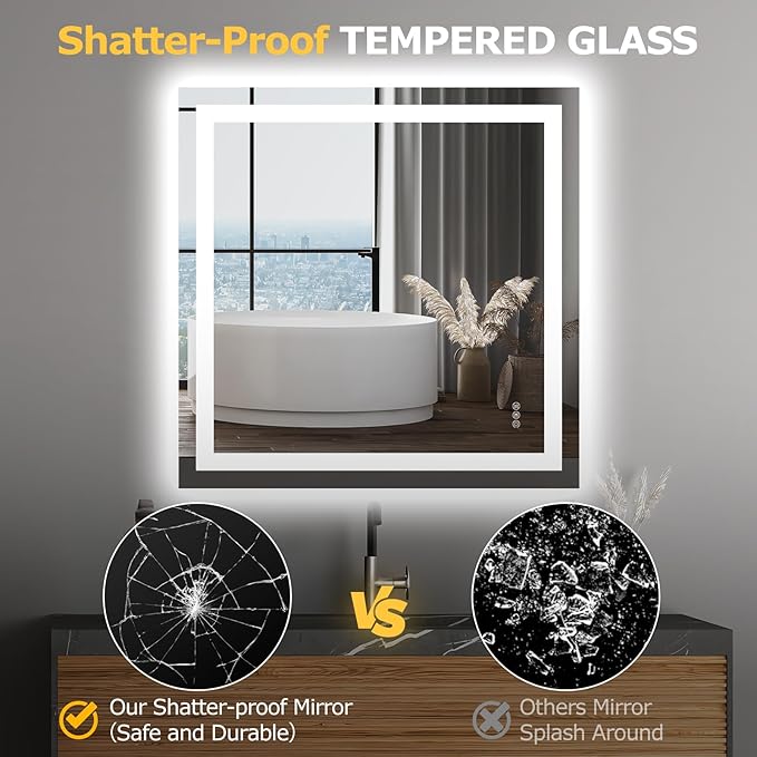 Hivone 36X36 LED Bathroom Mirror - Image 7