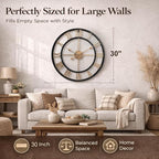 Pytha Sight 30 Inch Extra Large Giant Wall Clock, Oversized Round Silent - Image 3