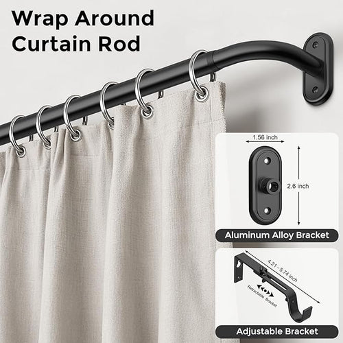 2 Pack Curtain Rods 36-120 Inch, Living Room, Sliding Door - Image 2