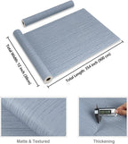 CRE8TIVE Light Blue Grasscloth Wallpaper Textured Stick and Peel Faux Grass - Image 8