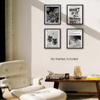 NaZaUK Retro Black And White Newspaper Poster What If It All Works Out Canvas - Image 3