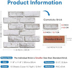 COMSTICKC 3D Faux Brick Wall Panels Peel and Stick Wall Covering, Not Real Brick - Image 3