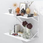 Deep Floating Shelves for Wall Set of 3, 24W x 12 Inch Deep White Floating - Image 7