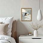 Fantasy Artists Reading Black Cat on Bed Wood Framed Wall Art, 8x10 Inches - Image 2