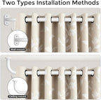 Curtain Rods 32-46 Inch, 1 Inch Adjustable Heavy Duty Room Darkening Window - Image 4