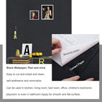 Arthome 11.8''x100'' Black Contact Paper, Self Adhesive Wallpaper Waterproof - Image 3