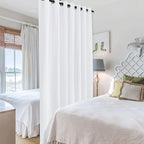 RYB HOME White Room Divider Curtains Privacy Screen Shades Separator - Image 4