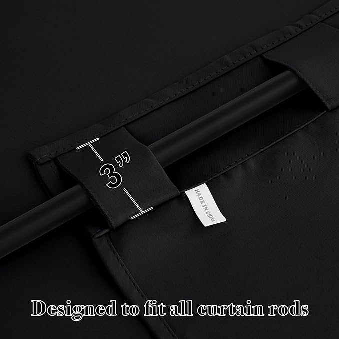 RYB HOME Blackout Curtains for Living Room, Back Tab & Rod Pocket Top - Image 5