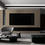 Peel and Stick Wallpaper Textured Brown Wood Slat 35.4x200 Inch Self-Adhesive - Image 3