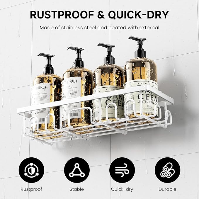 Shower Caddy, 3 Pack Shower Shelves - Image 3