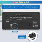 Peakeep Digital Alarm Clock for Bedroom Bedside, Extra Loud for Heavy Sleepers - Image 7