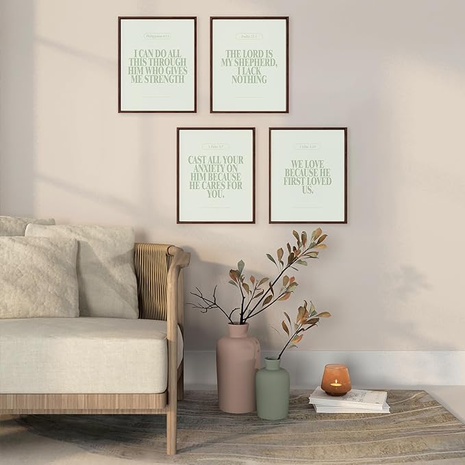 Locomiss Sage Green Christian Wall Art Decor Posters, Minimalist Jesus - Image 5