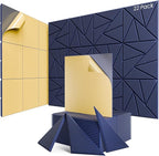 22 Pack Acoustic Panels with Self-Adhesive, Sound Panels High Density, by ROOME