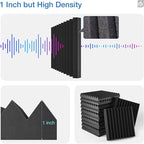 12 Pack Acoustic Panels Self-Adhesive, Acoustic Foam Wedges High Density - Image 6