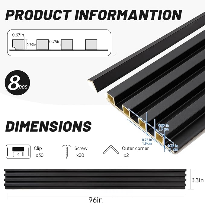 WPC Slat Wall Paneling, Accent Slat Wall Paneling - Image 4