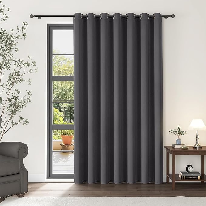 ChrisDowa Room Divider Curtain 108 Inches Long, Wide Blackout Sliding Door by ChrisDowa