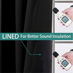 Yakamok 100% Blackout Curtains for Bedroom, 2 Thick Layers Thermal Insulated - Image 4