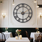 24 Inch Large Wall Clocks for Living Room Decor, Big Black Roman Numerals - Image 7