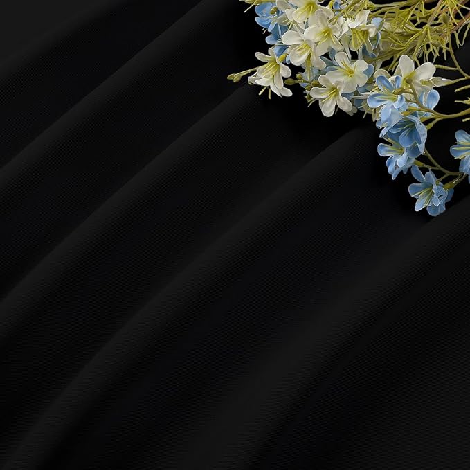 CUCRAF Black Blackout Curtains 84 inch Length 2 Panels Set, Rod Pocket Room - Image 7