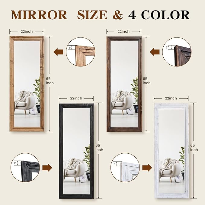 Full Length Mirror 65"x22" - Image 2