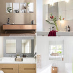 JUNEBRUSHS 4 Pack Self Adhesive Acrylic Mirror, 4X 6 Inch Mirror Tiles - Image 5