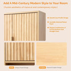 VINGLI Fluted Modern Medicine Cabinet, Bathroom Wall Cabinet Over Toilet Storage - Image 7