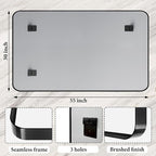 Black Metal Vanity Rounded Rectangle Bathroom Mirrors - Image 4