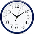 Bernhard Products Navy Wall Clock Silent Non Ticking by BernhardProducts