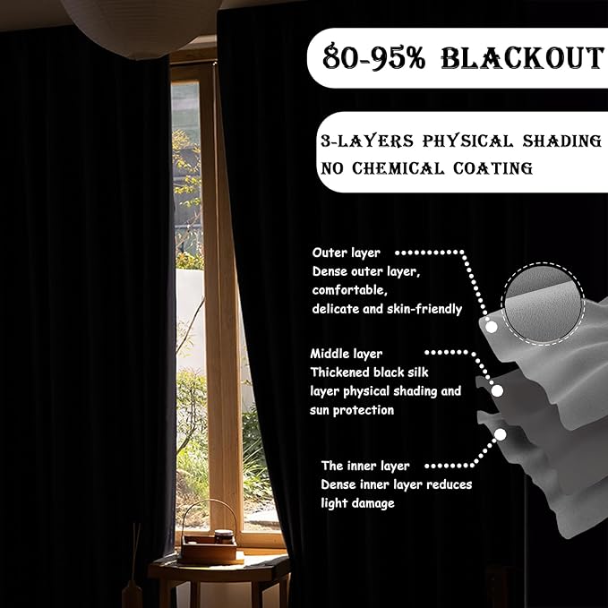 Room Divider Curtains for Ceiling Track Rod, Noise Reduction Privacy Panel for - Image 3