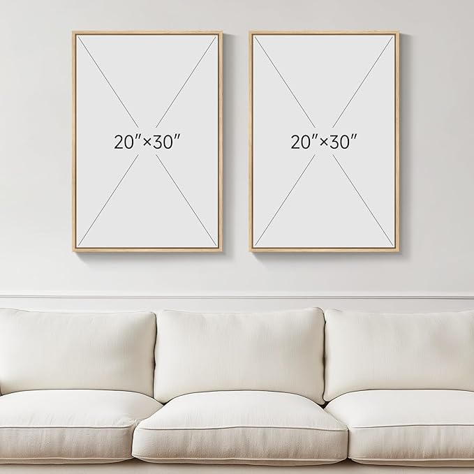 Large Framed Neutral Abstract Wall Art - Image 3