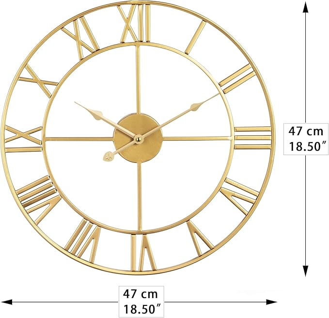 LEIKE Large Modern Wall Clocks, Silent Non Ticking, Battery Operated Roman - Image 9