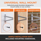 Heavy Duty Metal Brackets for Garage Wall Shelving, Modular Wall Mounted - Image 5