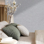 SHUFA Gray Cotton-Like Textured Grasscloth Wallpaper Matte Thick Real Woven - Image 7