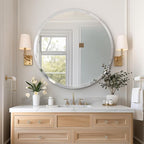 USHOWER 36" Round Frameless Wall Mirror - Image 8
