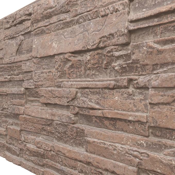 EverStone Cascade Faux Stone Panel, 48 5/8"W x 24 3/4"H x 1 1/4"D, Mount Vernon - Image 7