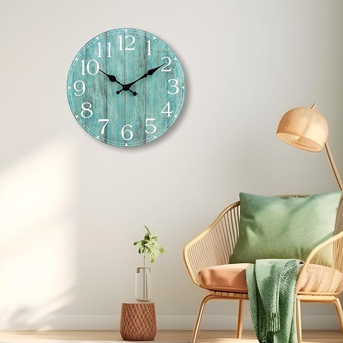 14 Inch Teal Wall Clock - Image 5