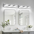 360° Rotate 3-Light LED Bathroom Vanity Light Fixtures, 1300LM Acrylic Chrome - Image 6