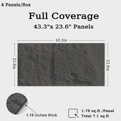 3D Faux Stone Wall Panels, 1.18" wall Panels - Image 2