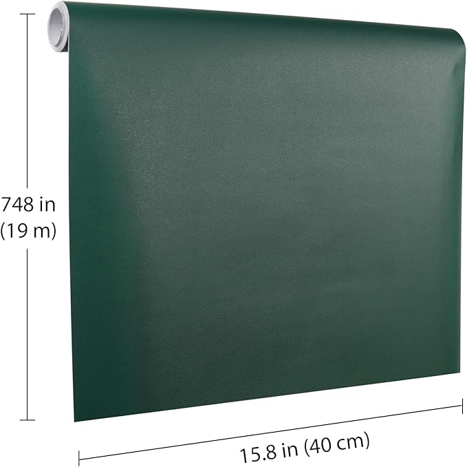 Dark Green Peel and Stick Wallpaper, 15.7 X 748 inches Renter Friendly Wallpaper - Image 2