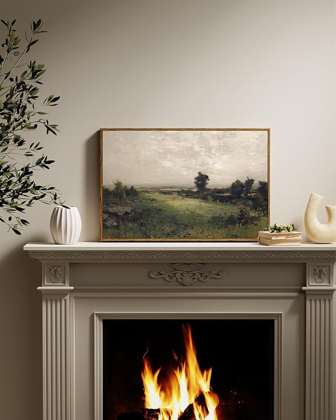 InSimSea Framed Canvas Wall Art Vintage Decor, Landscape Wall Art Room Decor - Image 3