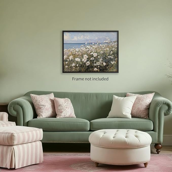 rumlud Nature Landscape Wall Art Coastal Wildflower Poster French Spring - Image 6