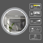 Itrue 36 Inch LED Bathroom Round Mirror, Adjustable Color Temp & Brightness - Image 2