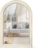 Reflinto 36x24 Inch Rustic Farmhouse Arched Wall Mirror, Distressed Wooden by ReflintoWallDecor