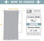 ChrisDowa Room Divider Curtain 90 Inches Long, Wide Blackout Sliding Door - Image 7