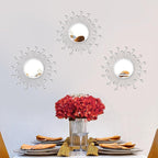 3 Pack Metal Mirrors for Wall Sunburst Wall Mirrors Home Décor Decorative - Image 7